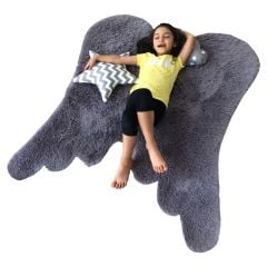 Gri Melek Peluş Halı