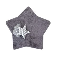 Gri Yıldız Peluş Halı