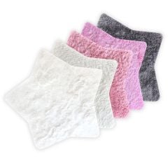 Beyaz Yıldız Peluş Halı