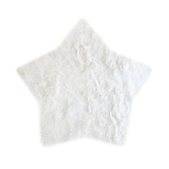 Beyaz Yıldız Peluş Halı