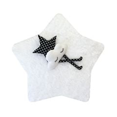 Beyaz Yıldız Peluş Halı