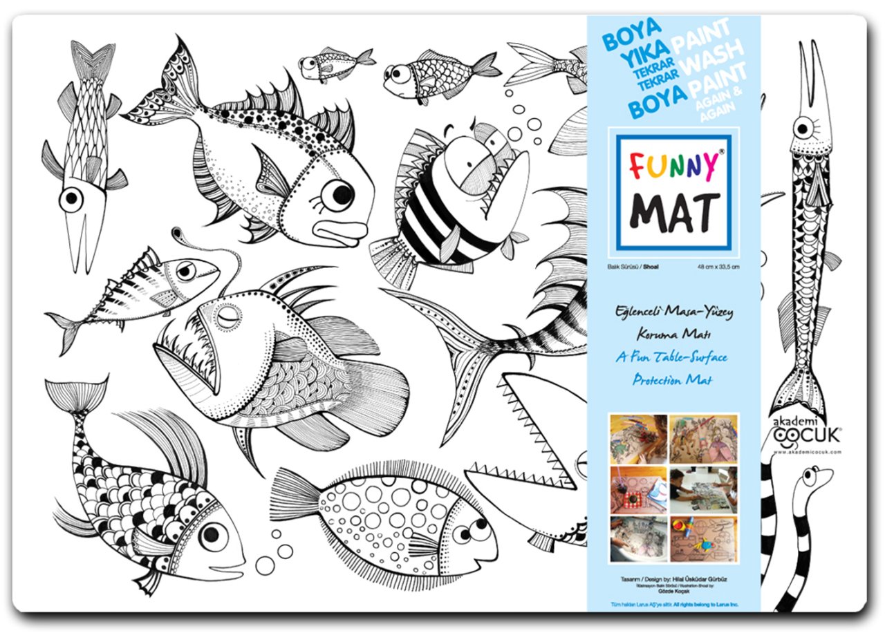 Funny Mat - Balık Sürüsü (33,5 x 48cm)