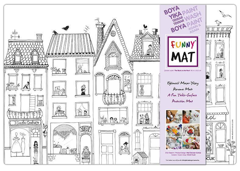 Funny Mat - Çatıdaki Leylek (33,5 x 48cm)