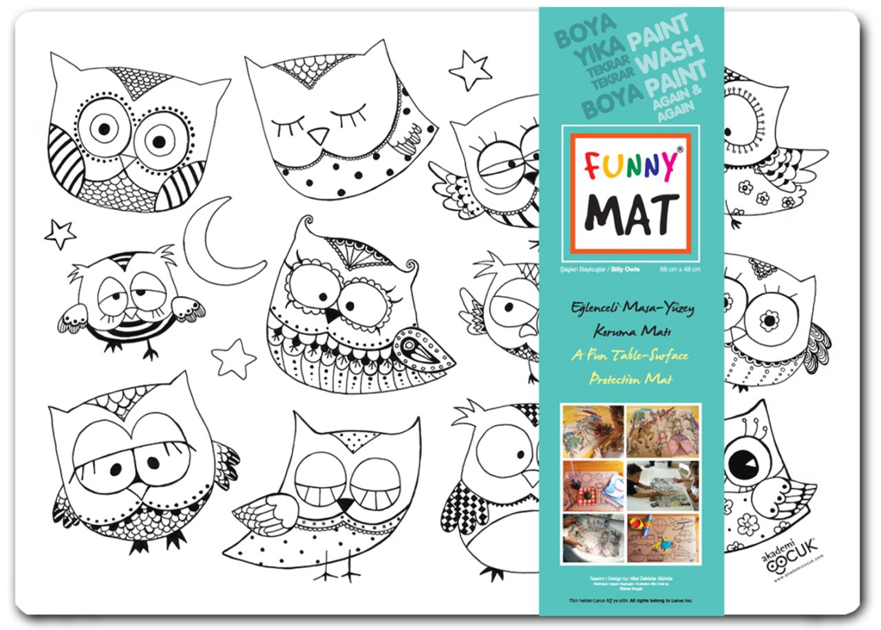 Funny Mat - Şaşkın Baykuşlar (45 x 68cm)