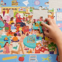 Look & Find Puzzle: Kindergarten - 36 Parçalı Yapboz ve Gözlem Oyunu