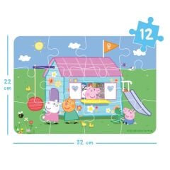 Outdoor Fun: Peppa Pig 3 in 1 Puzzle (12 - 16 - 24 Parça Yapboz)