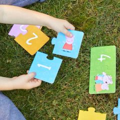 Sayılar İkili Puzzle: Peppa Pig ile Sayıları Öğreniyorum 10'lu Yapboz Seti