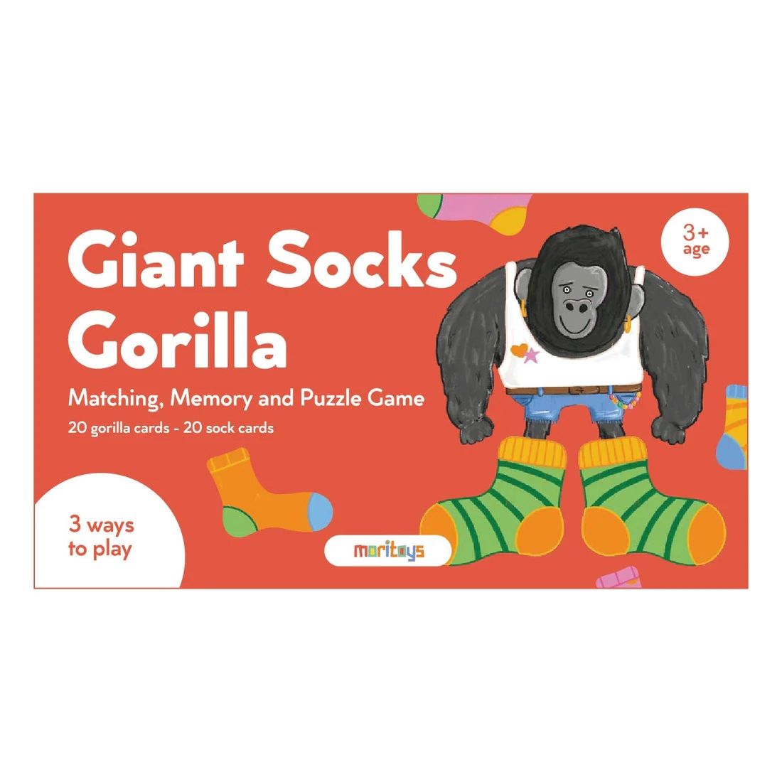Giant Socks Gorilla 40 Kartlı Hafıza, Eşleştirme ve Puzzle Oyunu