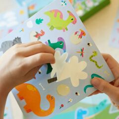 Reusable Sticker Set: Dinosaurs - Tak Çıkar Çıkartma Oyunu