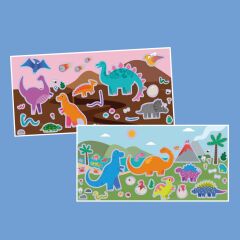 Reusable Sticker Set: Dinosaurs - Tak Çıkar Çıkartma Oyunu