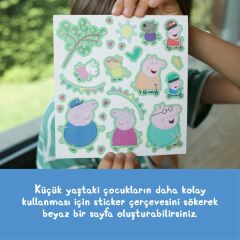 Outdoor Fun Reusable Sticker Set: Peppa Pig ile sınırsız sahne yarat - 110 çıkartma 2 sahne