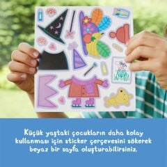Dress-Up Reusable Sticker Set: Peppa Pig'in Tarzını Belirle 80 çıkartma 2 sahne