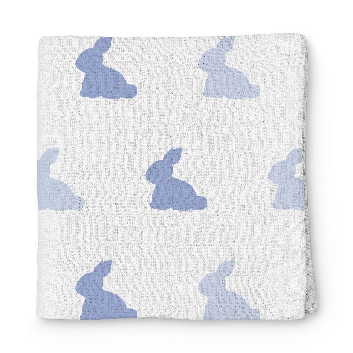 Bleu Lapin Müslin Örtü 100x100cm