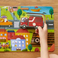 Vehicles Adventure: 18 Parça Yapboz ve 8 Cut-out Araç ile Taşıtları Keşfet