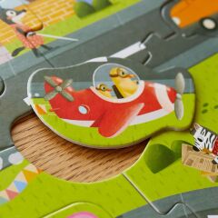 Vehicles Adventure: 18 Parça Yapboz ve 8 Cut-out Araç ile Taşıtları Keşfet