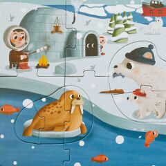A Day in Arctic: 6 in 1 Puzzle (2-3-4-6-8-33 Parça Yapboz) ile Kuzey Kutbunu Keşfet