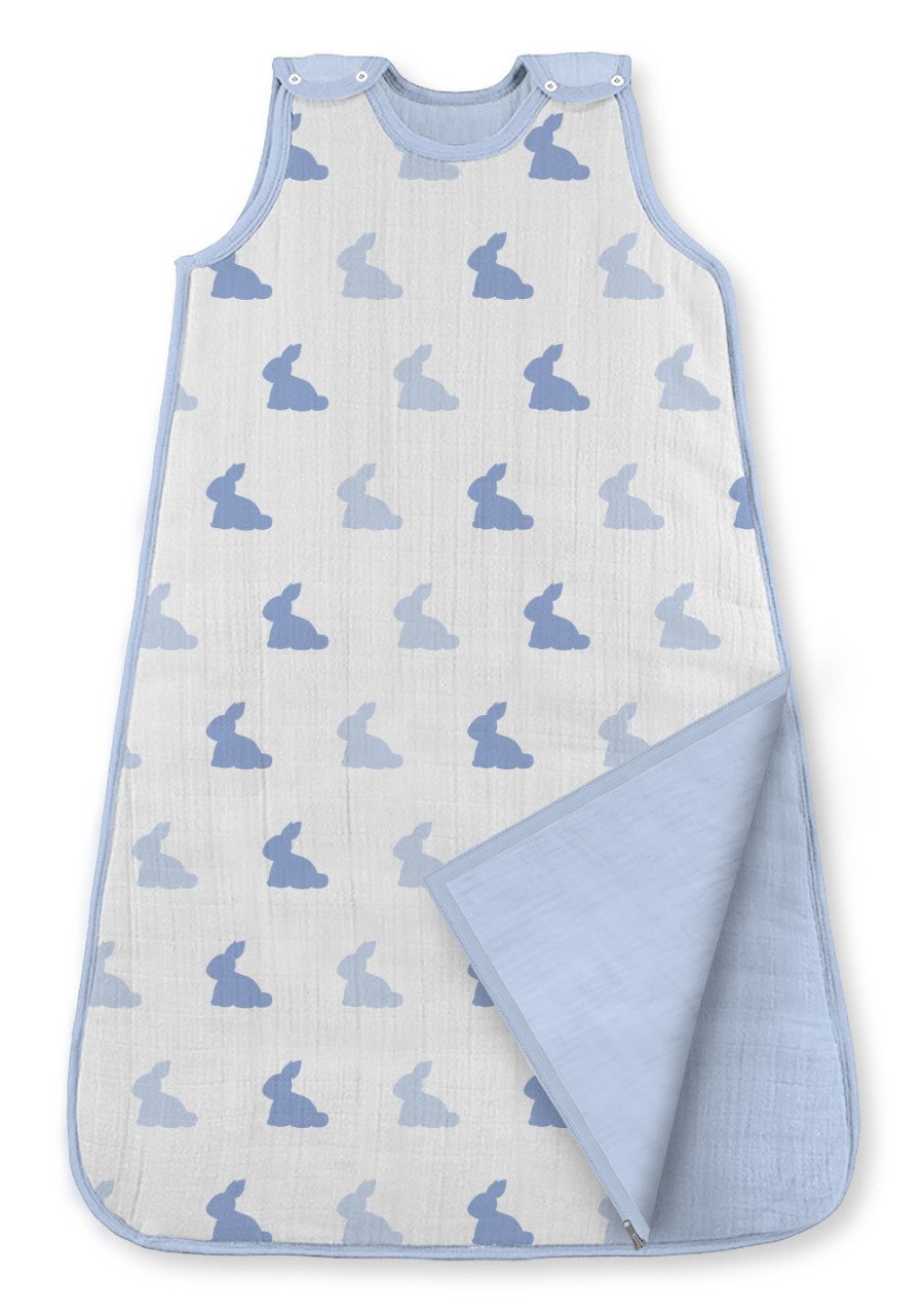 Bleu Lapin Müslin Uyku Tulumu