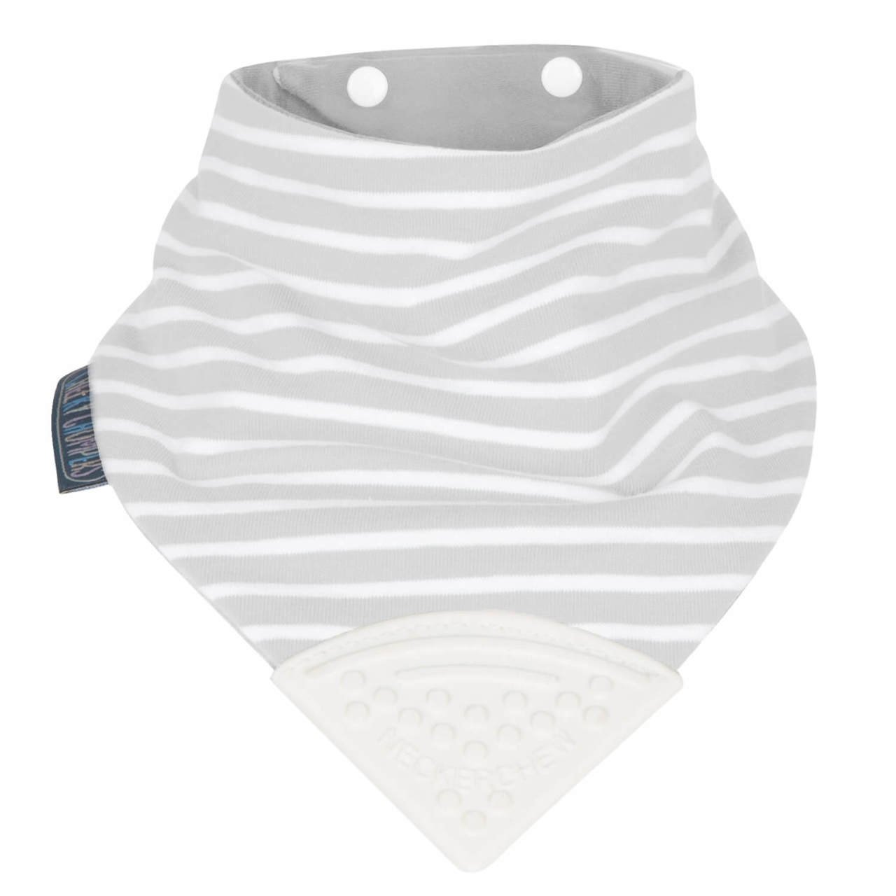Diş Kaşıyıcılı Fular Önlük - Grey Stripes