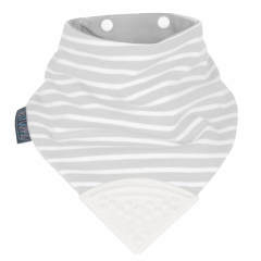 Diş Kaşıyıcılı Fular Önlük - Grey Stripes