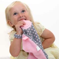 Diş Kaşıyıcılı Uyku Arkadaşı Polka Dot Pink