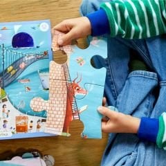 Fairy Tale Puzzle - 24 Parça Çantalı Dev Yer Puzzle ve Posteri
