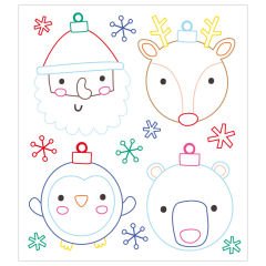 Christmas Colouring (Eraser Pencil Toppers)