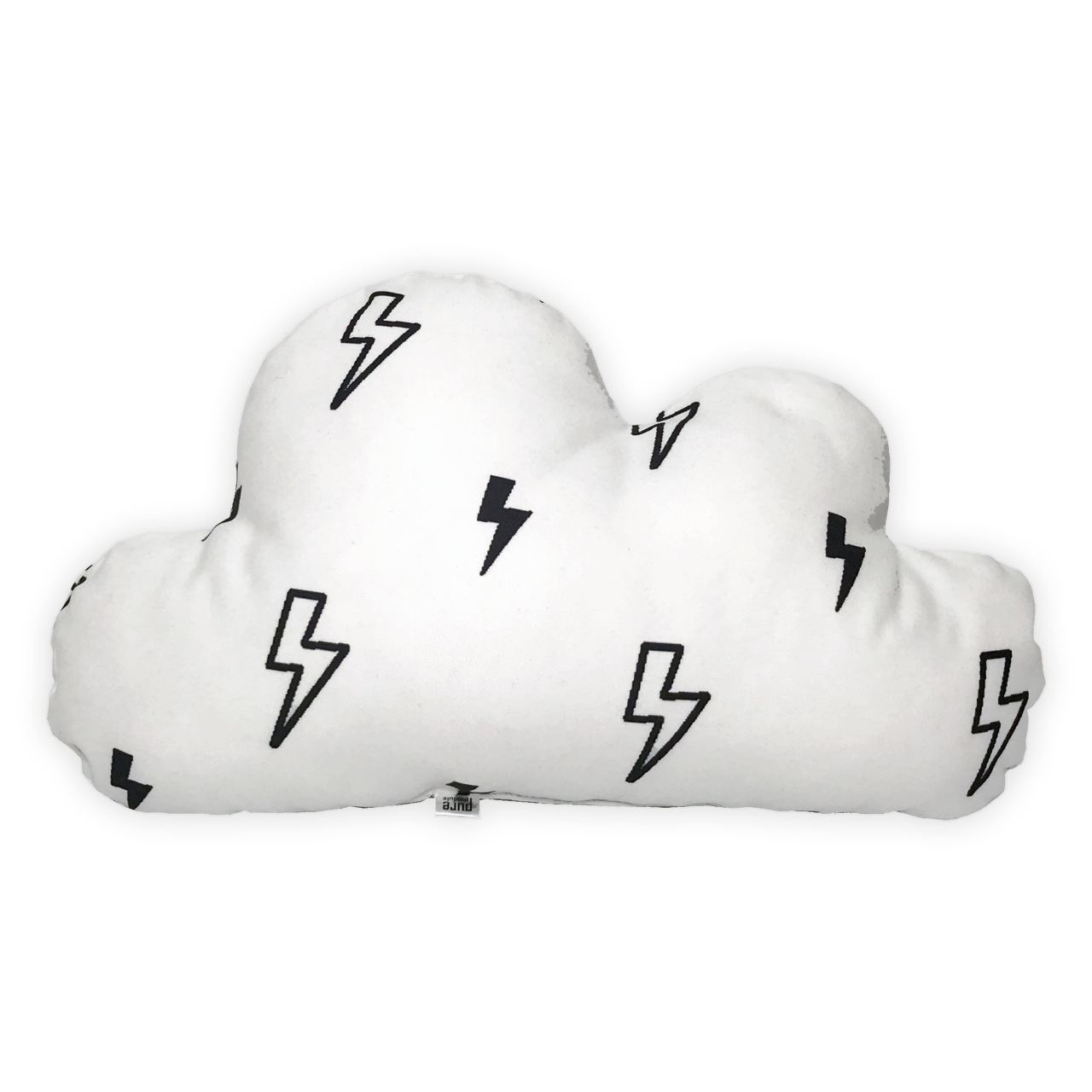 Beyaz Bulut Yastık - Şimşek Desenli - Büyük Boy