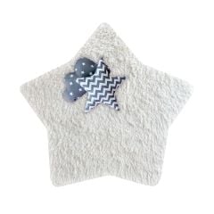 Krem Yıldız Peluş Halı