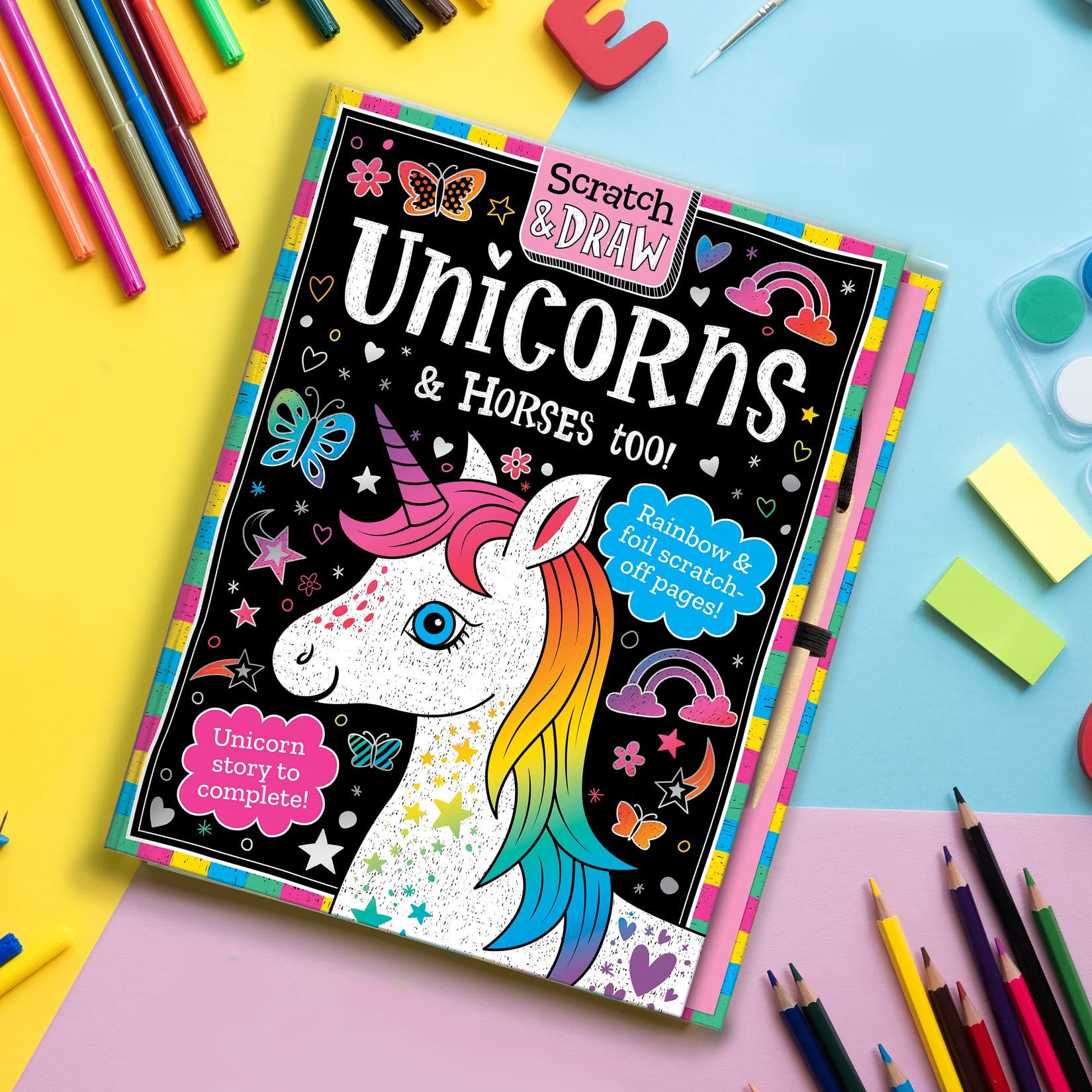 Scratch and Draw Unicorns & Horses Too!