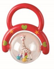 Sophie la Girafe Saplı Çıngırak Kırmızı-Mavi-Yeşil-Mor