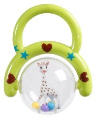 Sophie la Girafe Saplı Çıngırak Kırmızı-Mavi-Yeşil-Mor