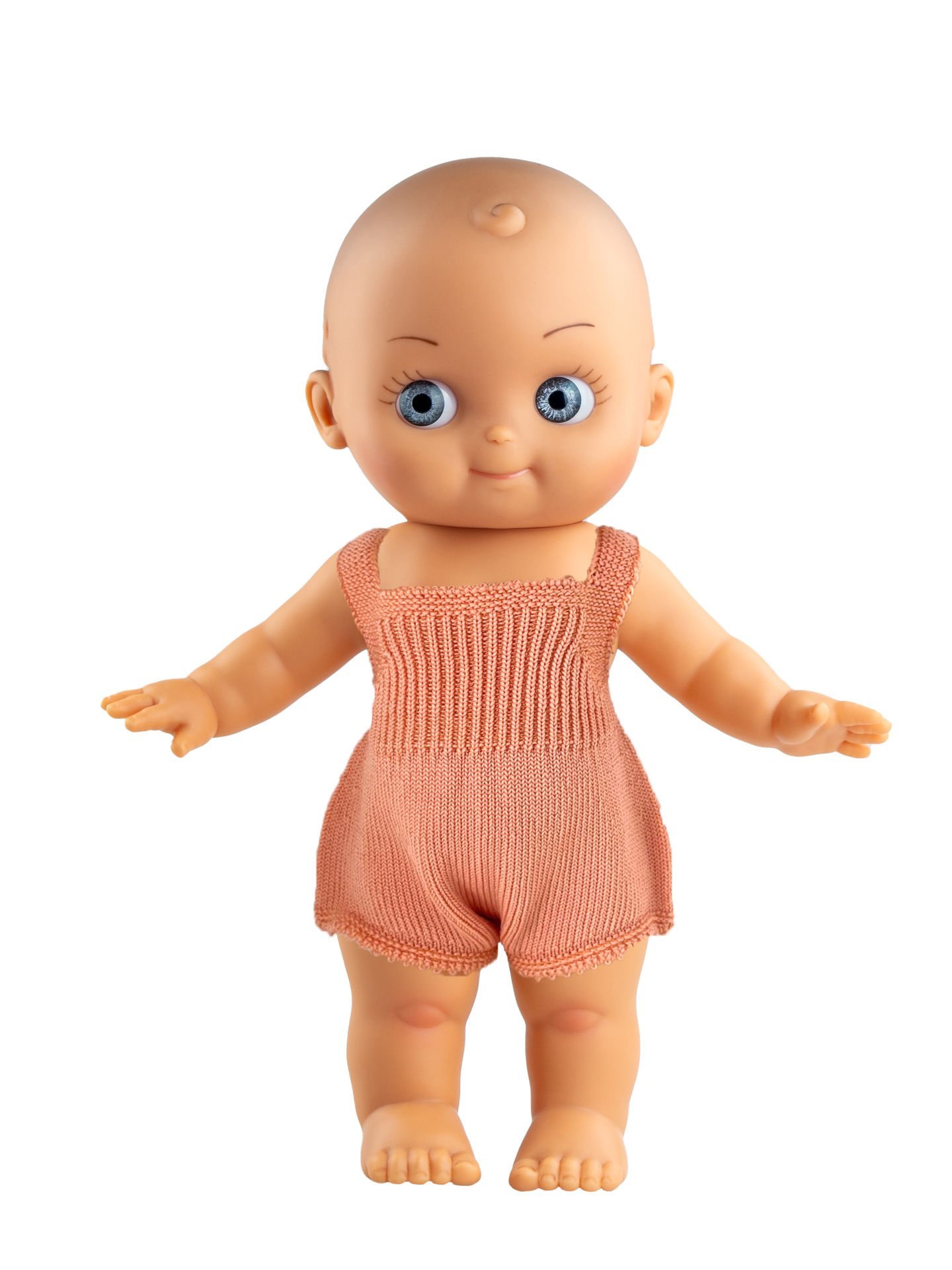 Mini Panchas Bebeği: Mavi Gözlü - Somon Pijamalı - 28cm