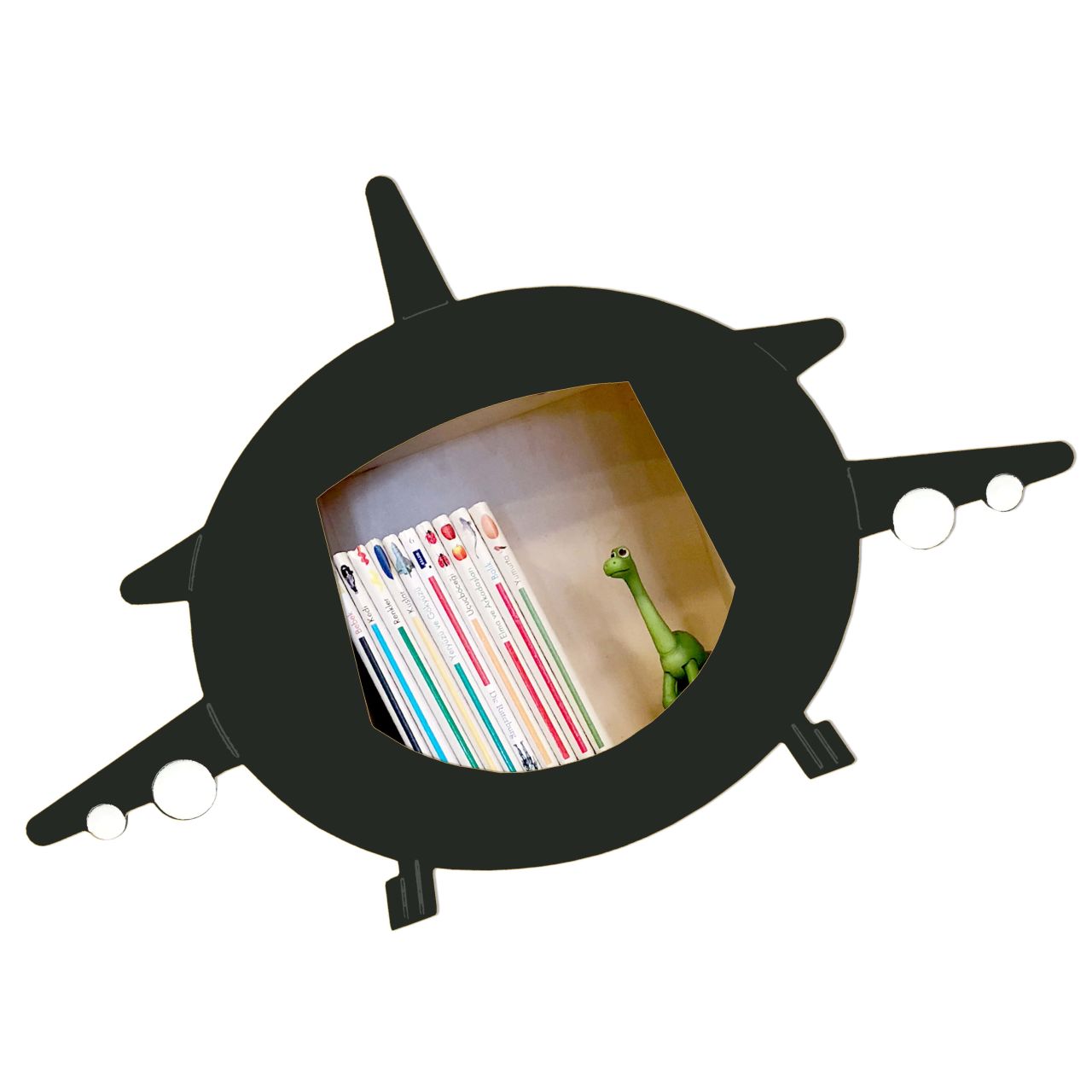 Uçak Kitaplık - Siyah