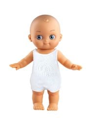 Mini Panchas Bebeği: Mavi Gözlü - Beyaz Pijamalı - 28cm