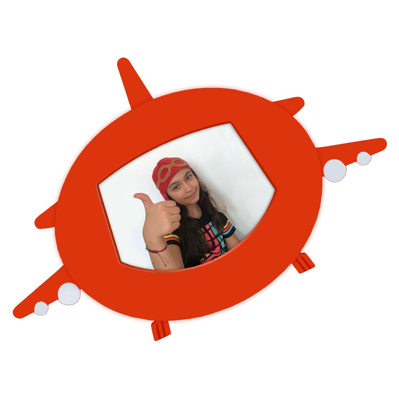 Kırmızı Uçak Fotoğraf Çerçevesi