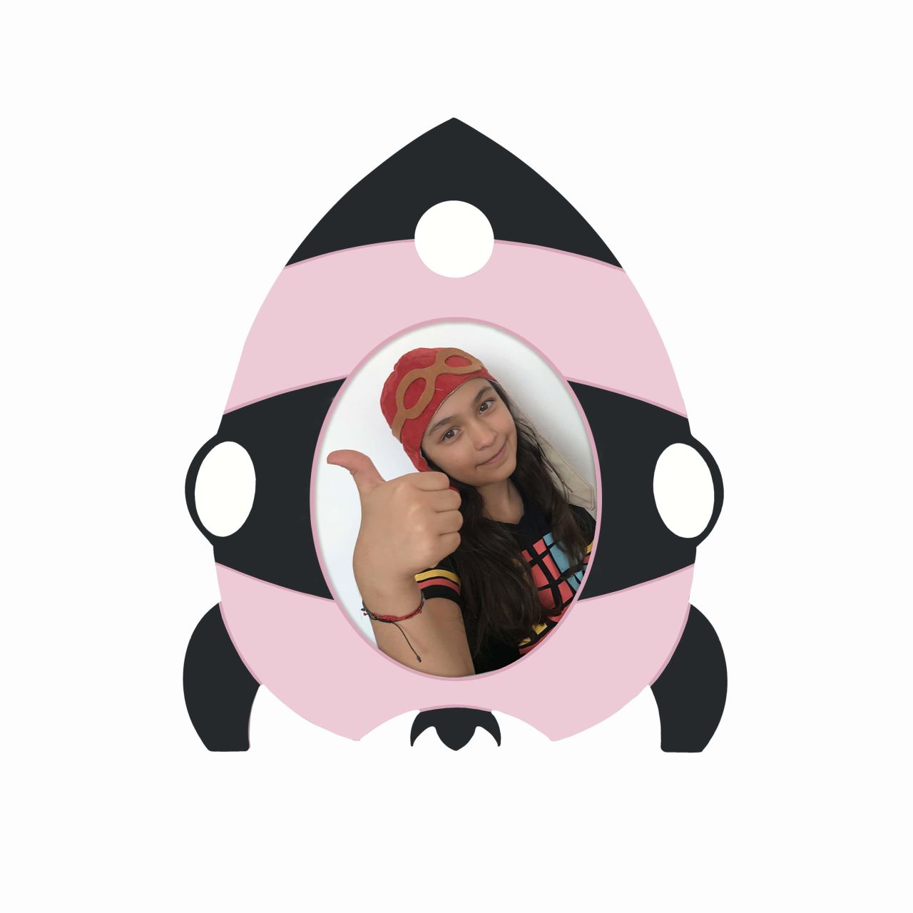 Pembe & Siyah Roket Fotoğraf Çerçevesi