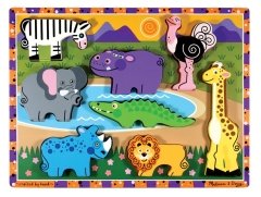 Ahşap Tombul Yapboz - Safari